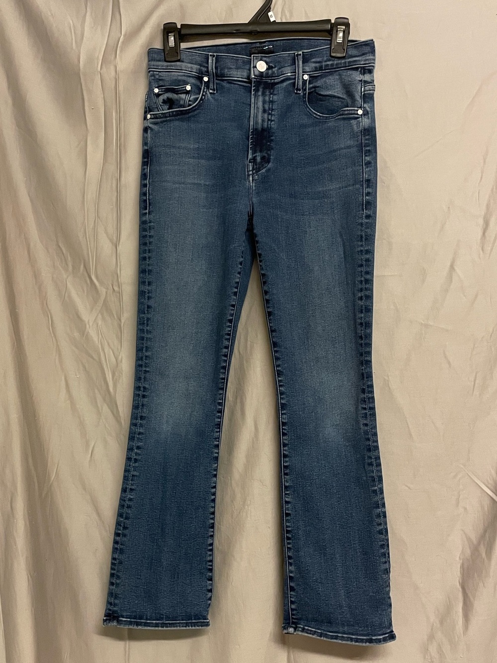 MOTHER The Insider Ankle Manana Mi Amor Dark Wash Flare Jeans